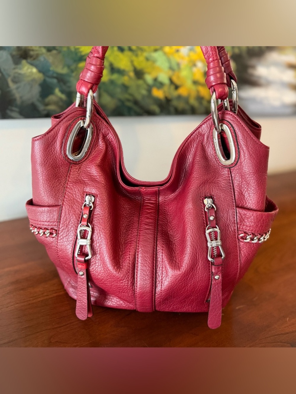 🔥 Y2K Slouchy Red Leather Bag | B. Makowsky | Leopard Lining |
Statement Tote 🔥 - Picture 4 of 15